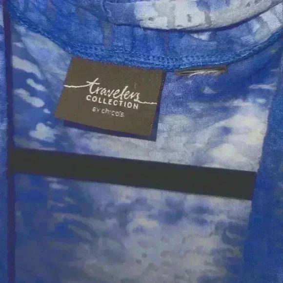 Chico’s Tie-Dye Print Ruana Wrap size L/XL - Picture 2 of 6